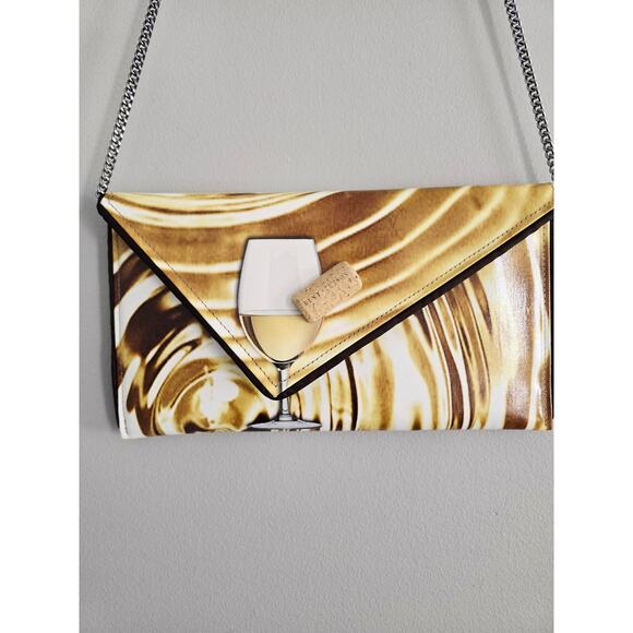 Kent Stetson White Wine Crossbody Envelope Bag - Picture 2 of 5